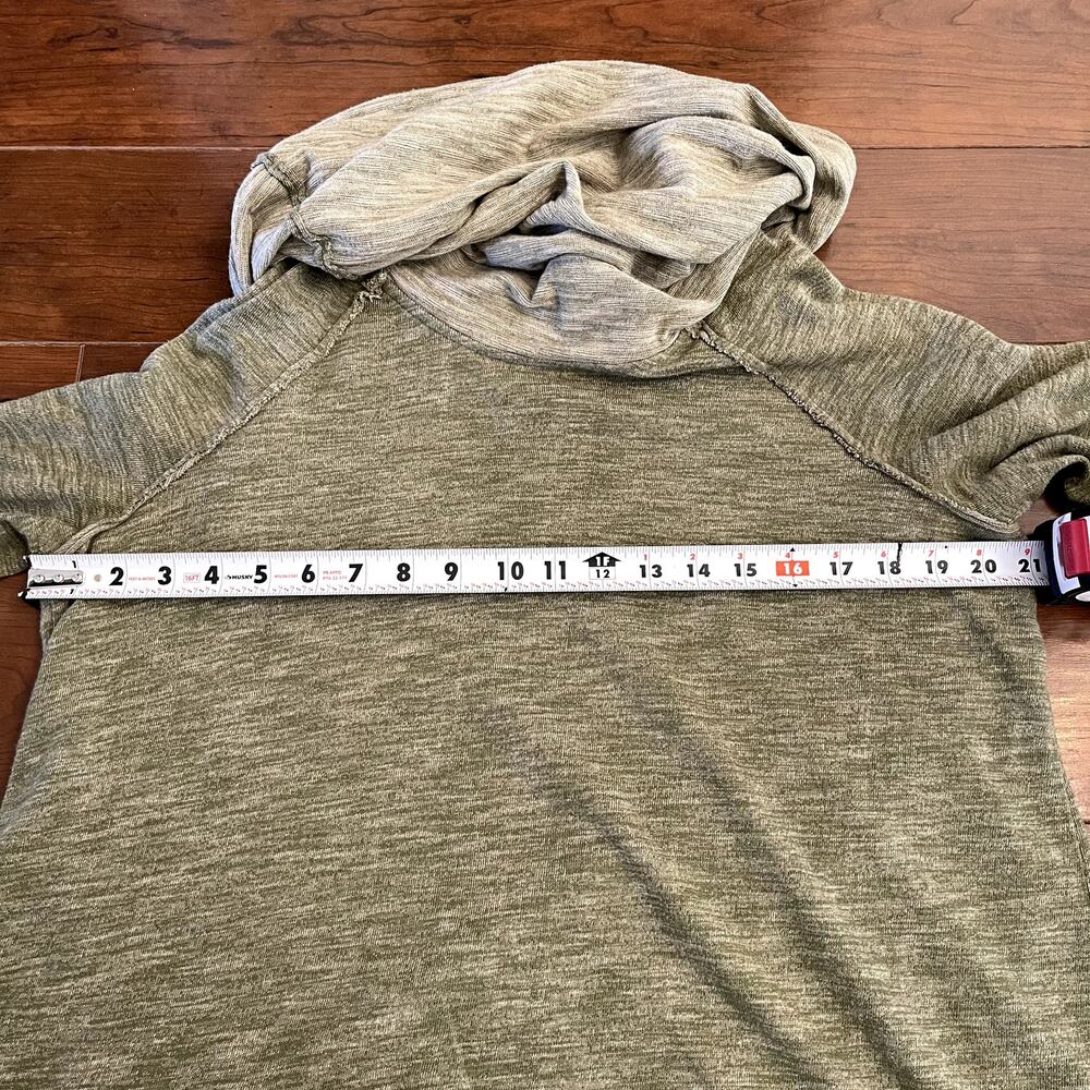 FREE PEOPLE Beach | Women’s Olive Green Cocoon Cowl Neck Pullover Top S/M - Picture 6 of 10
